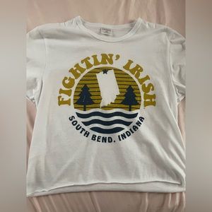 - Notre Dame cropped shirt - white - xs